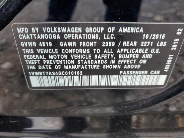 2016 VOLKSWAGEN PASSAT SE - 1VWBT7A34GC010182