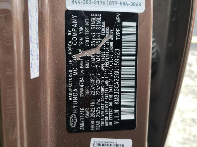 2016 HYUNDAI TUCSON LIM KM8J3CA22GU159923