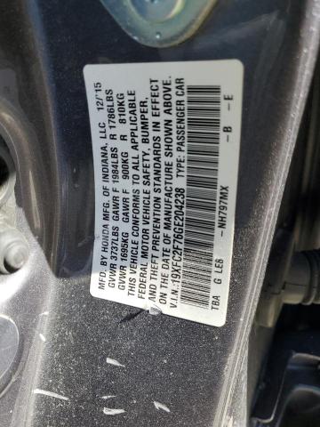2016 HONDA CIVIC EX - 19XFC2F76GE204238