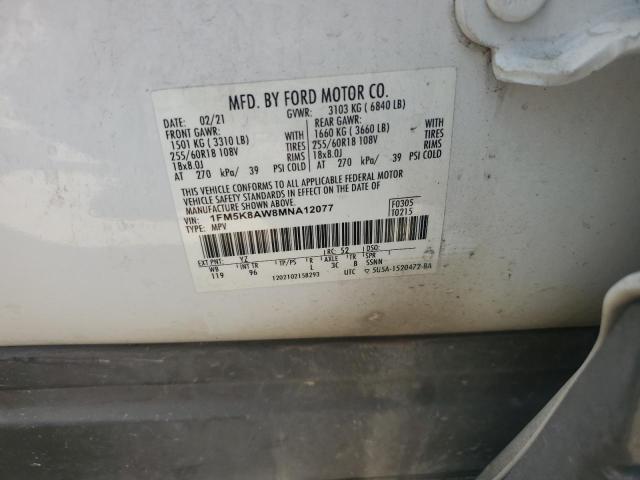 2021 FORD EXPLORER P - 1FM5K8AW8MNA12077
