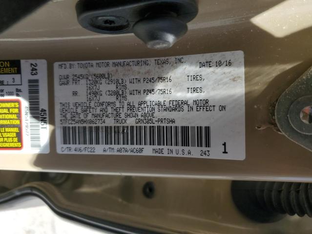 2017 TOYOTA TACOMA DOU - 5TFCZ5AN5HX062734