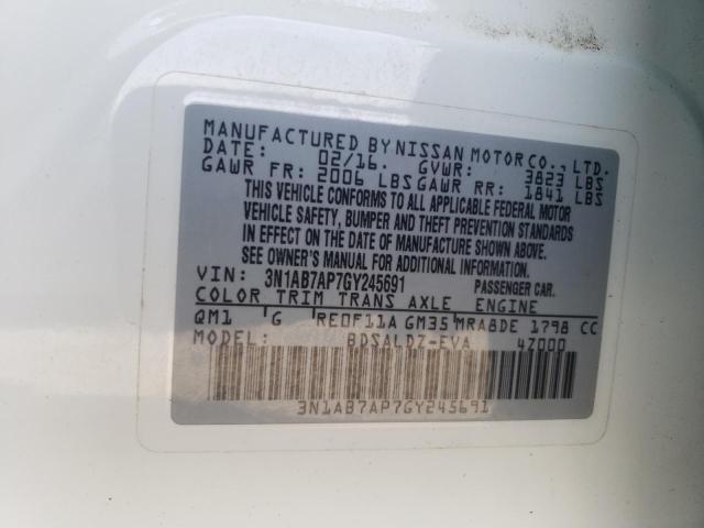 2016 NISSAN SENTRA S - 3N1AB7AP7GY245691