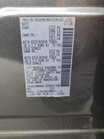 2019 INFINITI QX60 LUXE 5N1DL0MN4KC509228