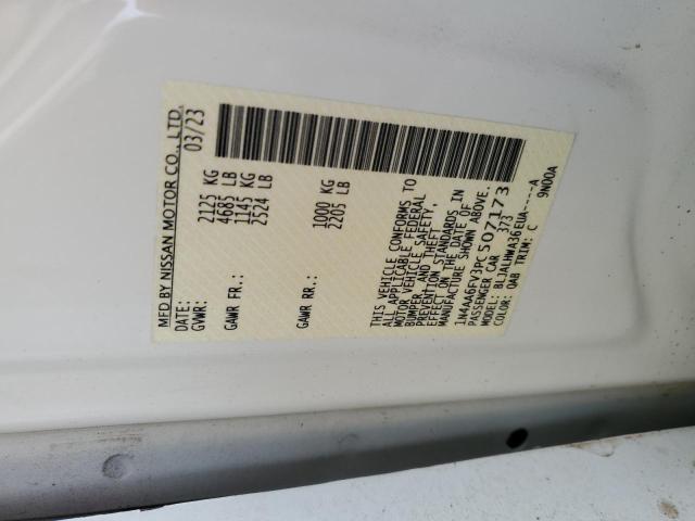 2023 NISSAN MAXIMA PLA 1N4AA6FV3PC507173