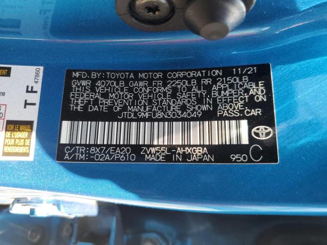 2022 TOYOTA PRIUS LE JTDL9MFU8N3034049