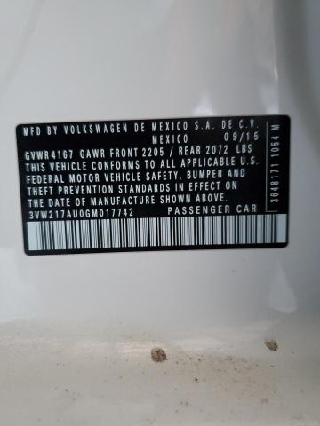 2016 VOLKSWAGEN GOLF S/SE 3VW217AU0GM017742