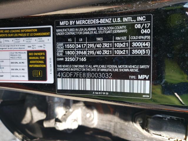 2018 MERCEDES-BENZ GLS 63 AMG - 4JGDF7FE8JB003032