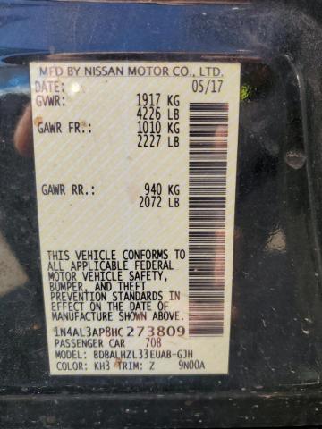 2017 NISSAN ALTIMA 2.5 - 1N4AL3AP8HC273809