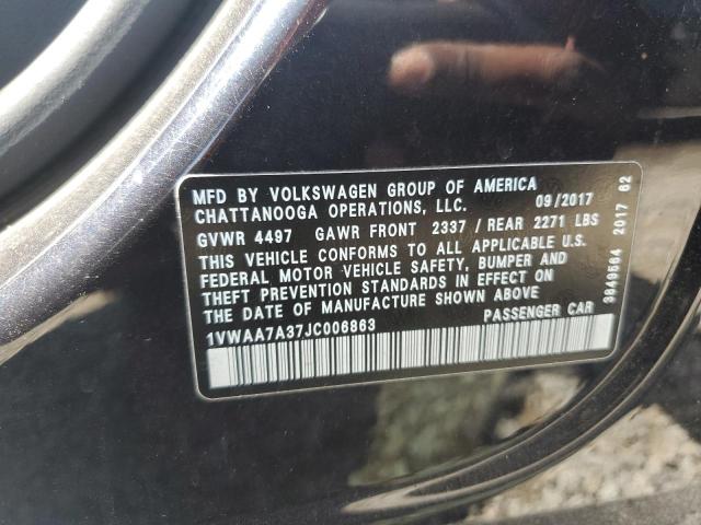 2018 VOLKSWAGEN PASSAT S - 1VWAA7A37JC006863