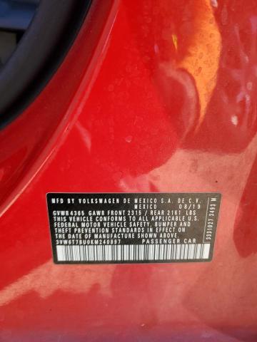 2019 VOLKSWAGEN JETTA GLI - 3VW6T7BU0KM240897