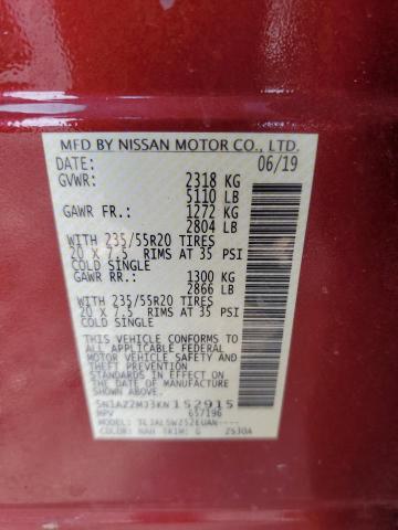 2019 NISSAN MURANO S - 5N1AZ2MJ3KN152915