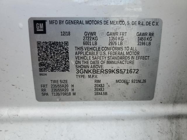 2019 CHEVROLET BLAZER RS - 3GNKBERS9KS571672