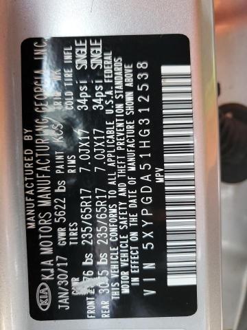 2017 KIA SORENTO LX - 5XYPGDA51HG312538