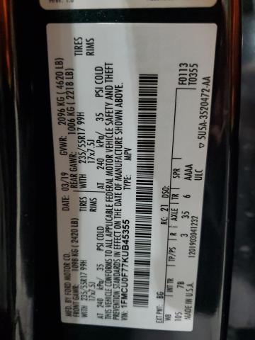 2019 FORD ESCAPE S - 1FMCU0F77KUB45355