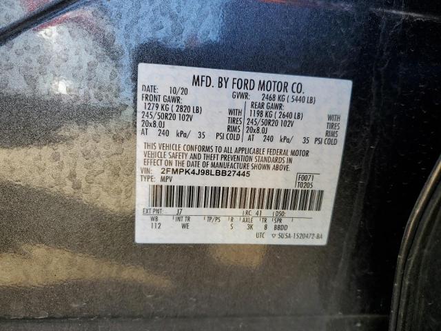 2020 FORD EDGE SEL 2FMPK4J98LBB27445