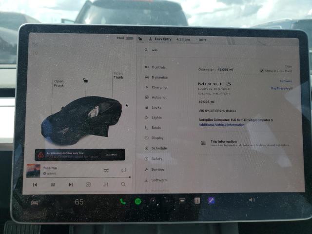 2022 TESLA MODEL 3 5YJ3E1EB7NF115833