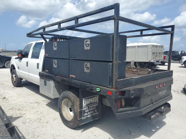 FORD F350 2012 white crew cha diesel 1FD8W3HT8CEB25753 photo #3