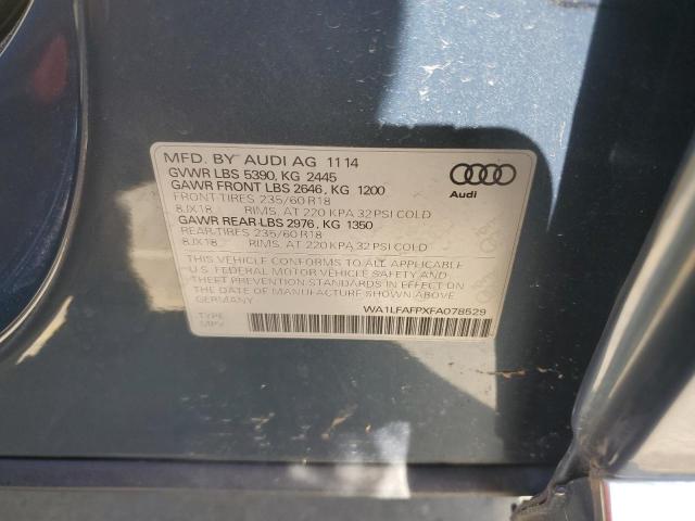 2015 AUDI Q5 PREMIUM WA1LFAFPXFA078529
