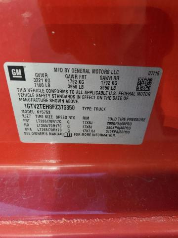 2015 GMC SIERRA K15 1GTV2TEH8FZ375350