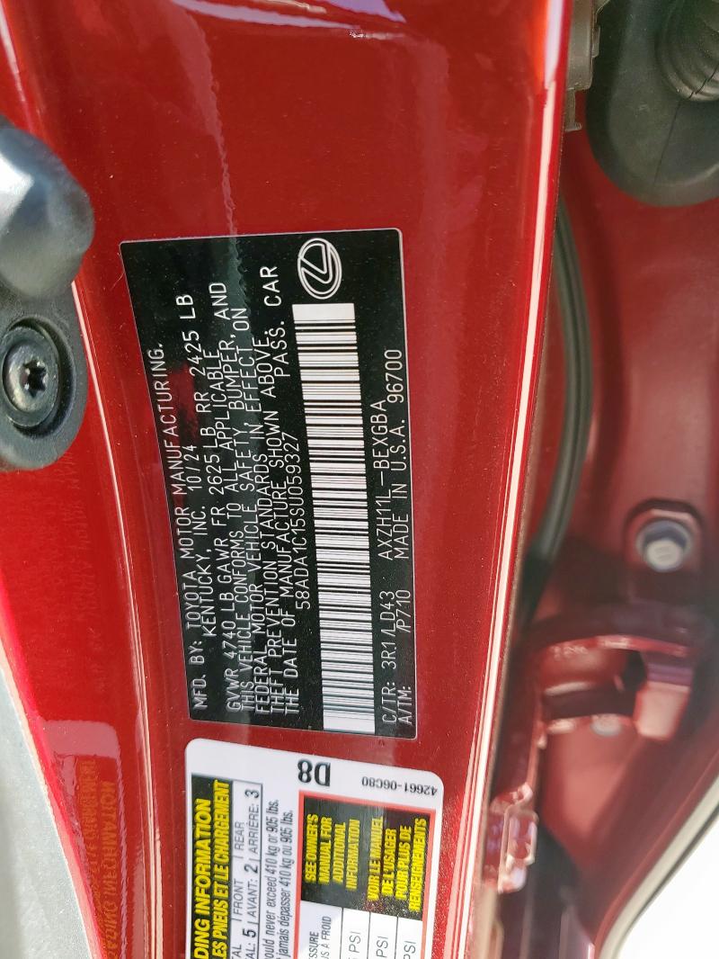 2025 LEXUS ES 300H BA 58ADA1C15SU059327