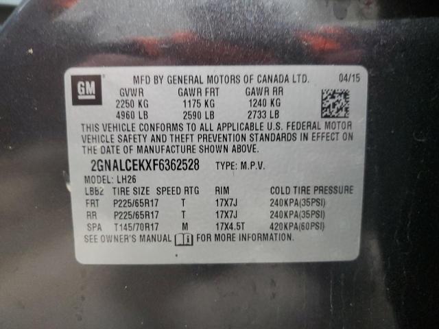 2015 CHEVROLET EQUINOX LT - 2GNALCEKXF6362528