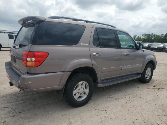 TOYOTA SEQUOIA LI 2002 tan 4dr spor gas 5TDBT48AX2S094229 photo #4