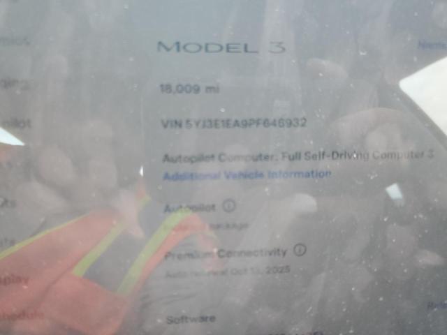 2023 TESLA MODEL 3 - 5YJ3E1EA9PF646932