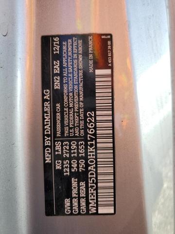 2017 SMART FORTWO - WMEFJ5DA0HK176622