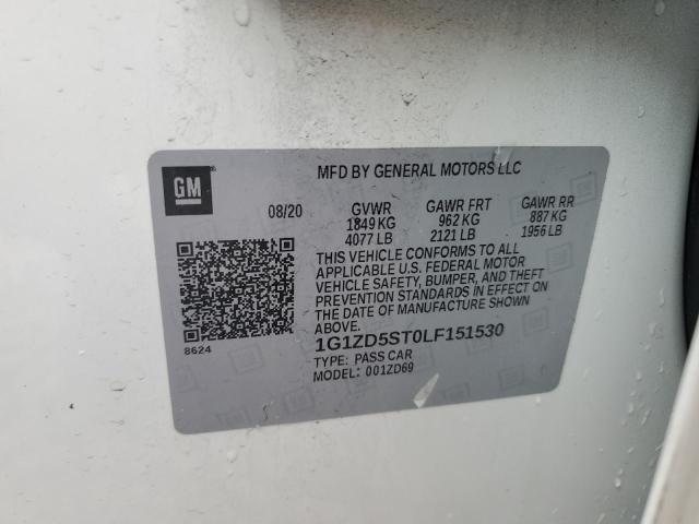 2020 CHEVROLET MALIBU LT - 1G1ZD5ST0LF151530