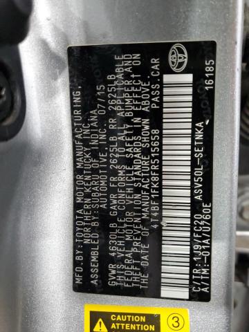 2015 TOYOTA CAMRY LE - 4T4BF1FK8FR515658