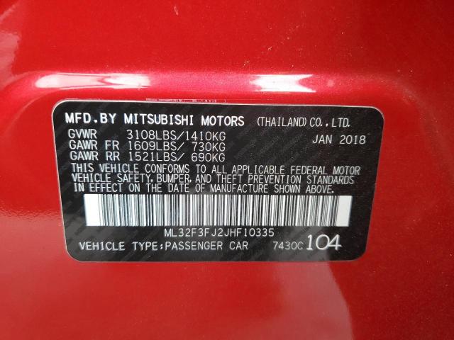 2018 MITSUBISHI MIRAGE G4 - ML32F3FJ2JHF10335