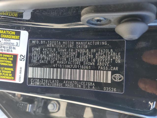 2018 TOYOTA CAMRY L - 4T1B11HK7JU116061