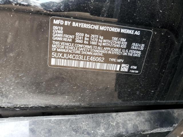 2020 BMW X5 M50I 5UXJU4C03LLE46062