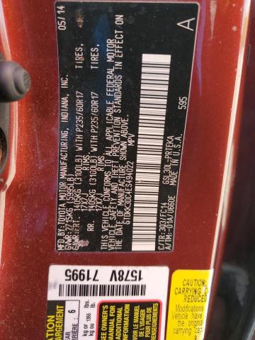 2014 TOYOTA SIENNA LE - 5TDKK3DC4ES494022