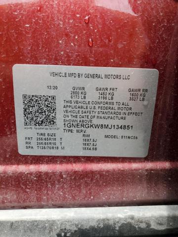 2021 CHEVROLET TRAVERSE L - 1GNERGKW8MJ134851