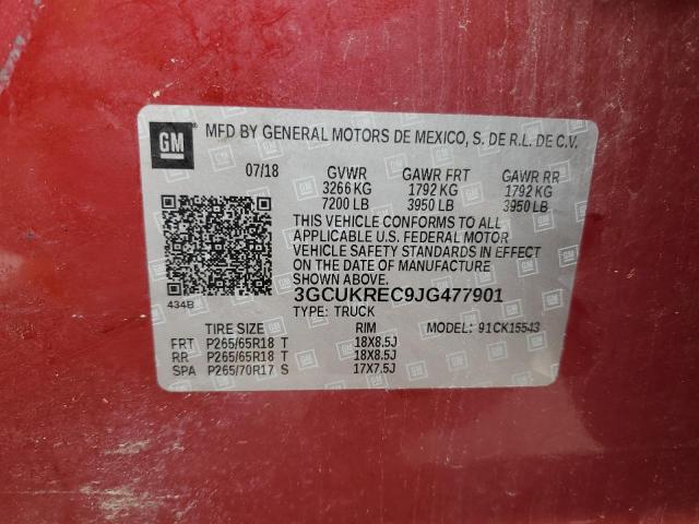 2018 CHEVROLET SILVERADO - 3GCUKREC9JG477901