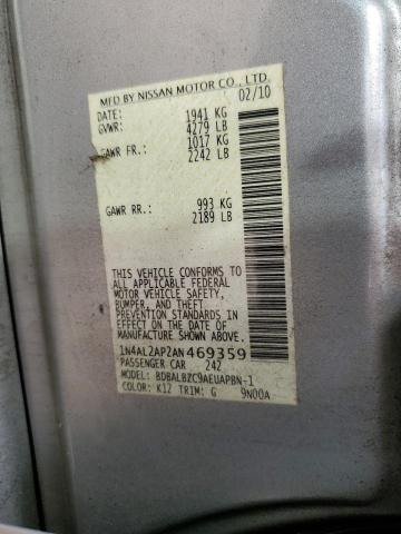 2010 NISSAN ALTIMA BAS - 1N4AL2AP2AN469359