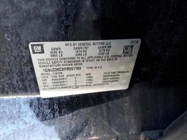 2015 CHEVROLET TAHOE POLI 1GNLC2ECXFR591789