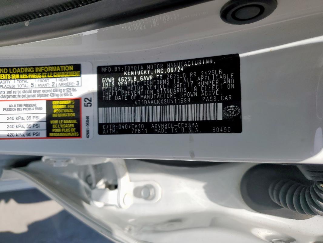2025 TOYOTA CAMRY XSE - 4T1DAACKXSU511689