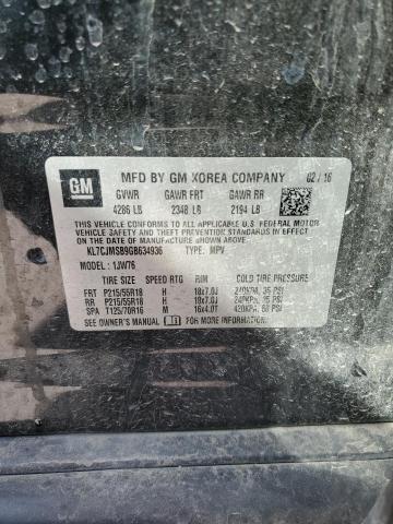 2016 CHEVROLET TRAX LTZ KL7CJMSB9GB634936
