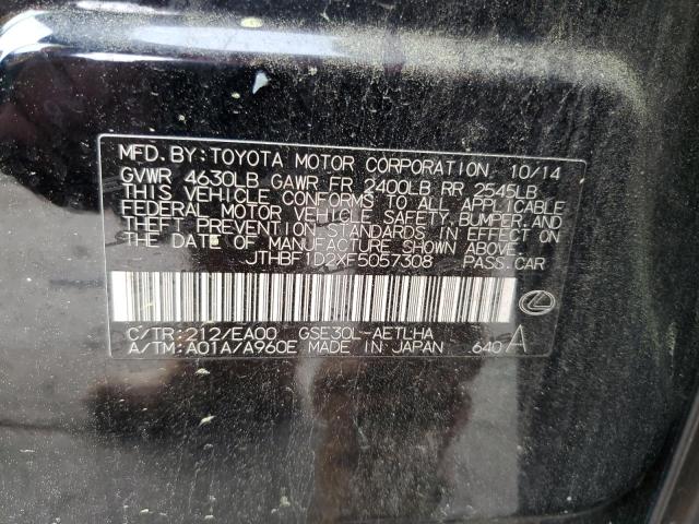 2015 LEXUS IS 250 JTHBF1D2XF5057308