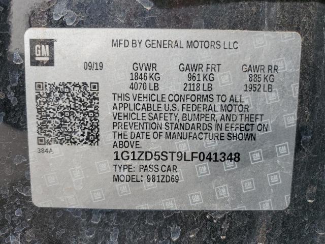 2020 CHEVROLET MALIBU LT - 1G1ZD5ST9LF041348