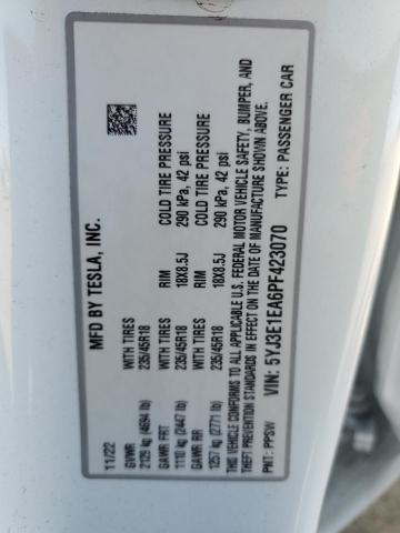 2023 TESLA MODEL 3 - 5YJ3E1EA6PF423070