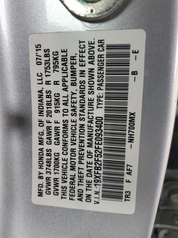 2015 HONDA CIVIC LX - 19XFB2F52FE093400