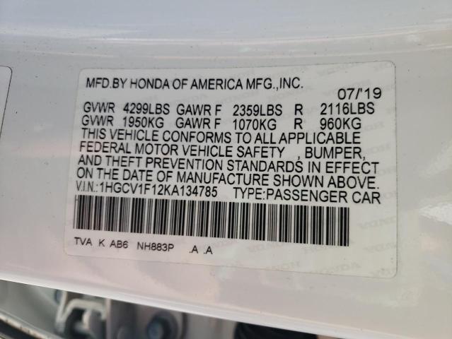 2019 HONDA ACCORD LX - 1HGCV1F12KA134785