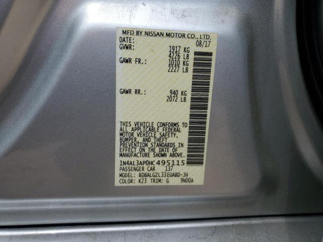 2017 NISSAN ALTIMA 2.5 - 1N4AL3AP0HC495115