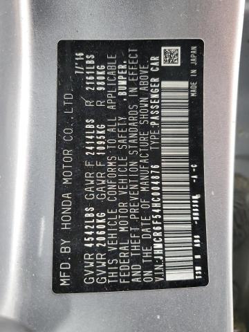 2017 HONDA ACCORD HYB - JHMCR6F54HC004876
