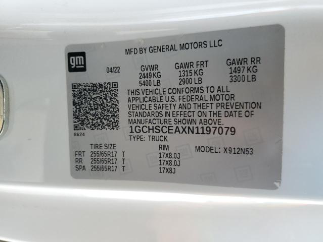 2022 CHEVROLET COLORADO L - 1GCHSCEAXN1197079