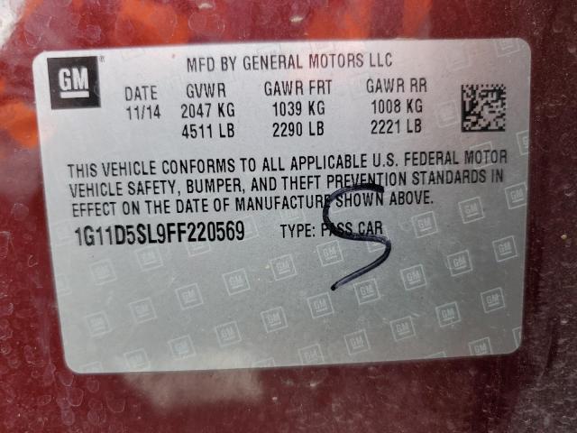 2015 CHEVROLET MALIBU 2LT - 1G11D5SL9FF220569
