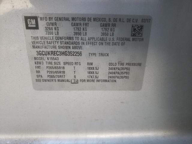 2017 CHEVROLET SILVERADO - 3GCUKREC3HG352256